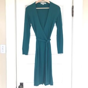 Boden Teal Wrap Dress | Size 2